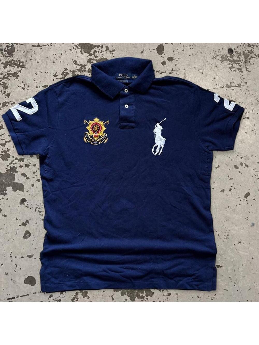 Beautiful vintage polo Ralph Lauren big pony yacht club polo tee.